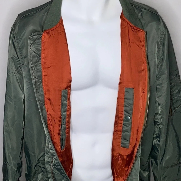 Vince Elongated Aviator Bomber Jacket in Artichoke - Size Large - Picture 7 of 10